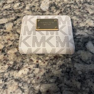 Michael Kors Cream Monogram Wallet